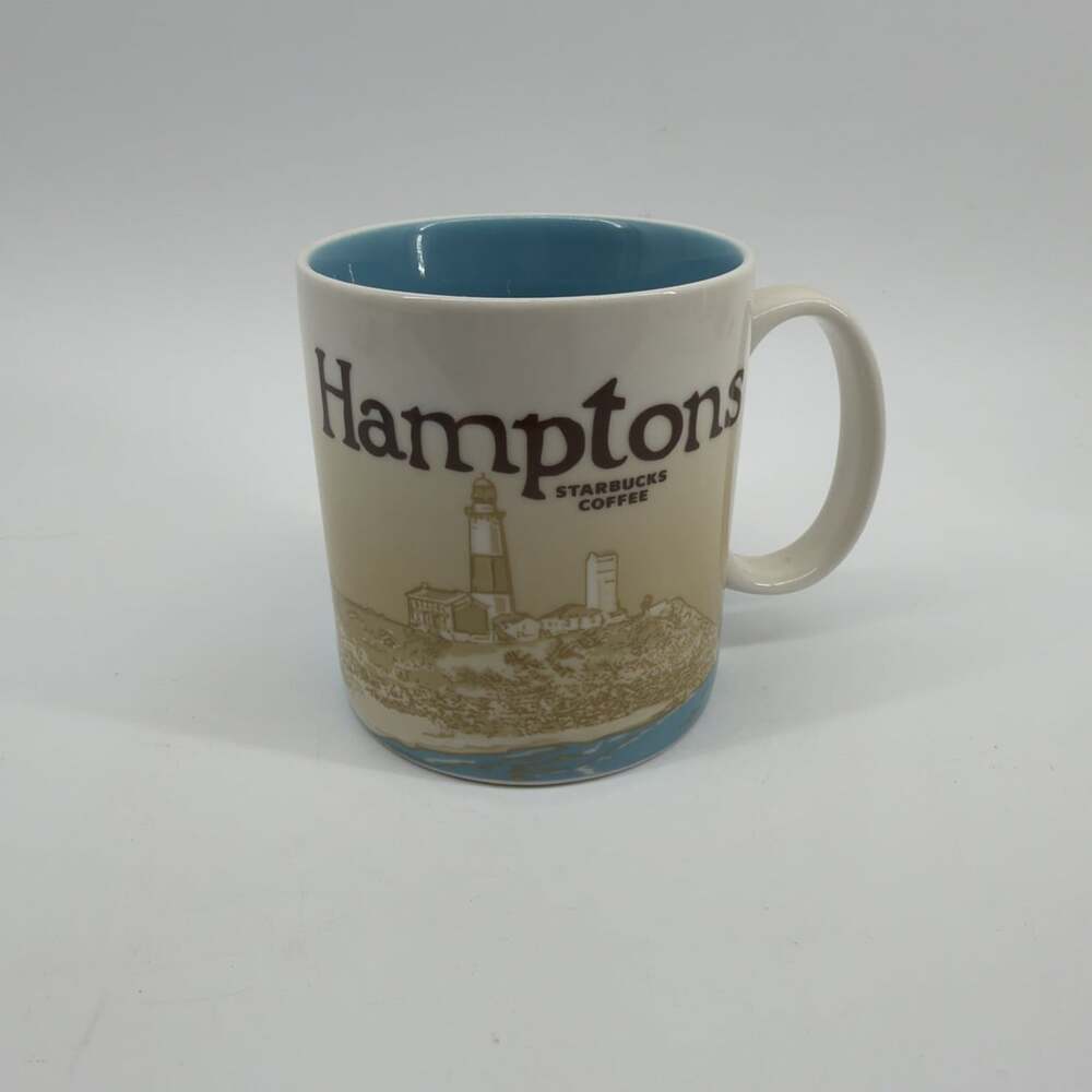 2011 Starbucks 16oz Hamptons Light Blue Global Icon Collector Series Coffee Mug